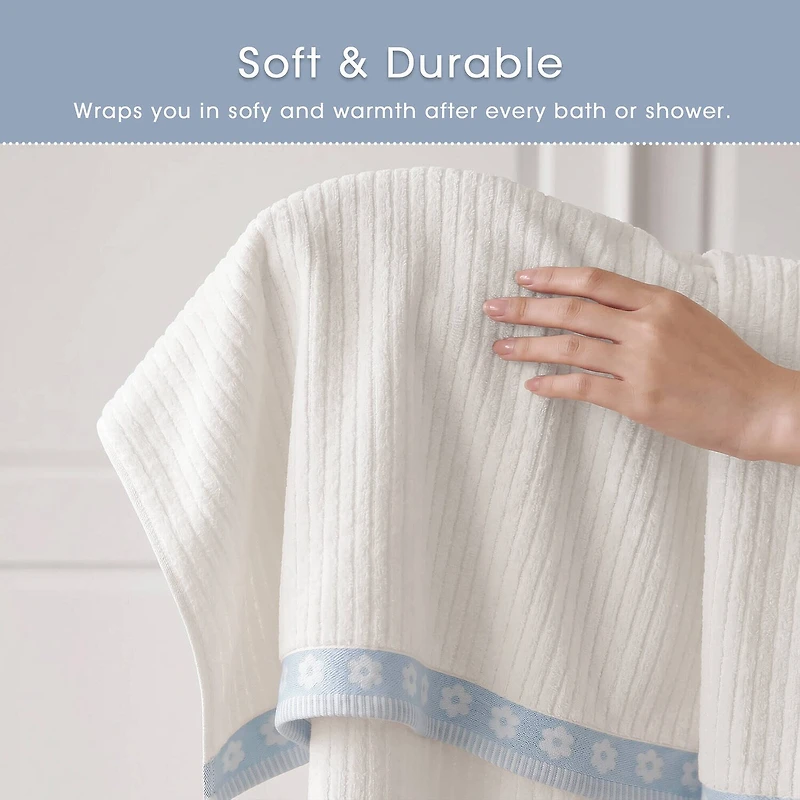 Intelligent Design Flora Rib 2-pc. Quick Dry Bath Towel Set