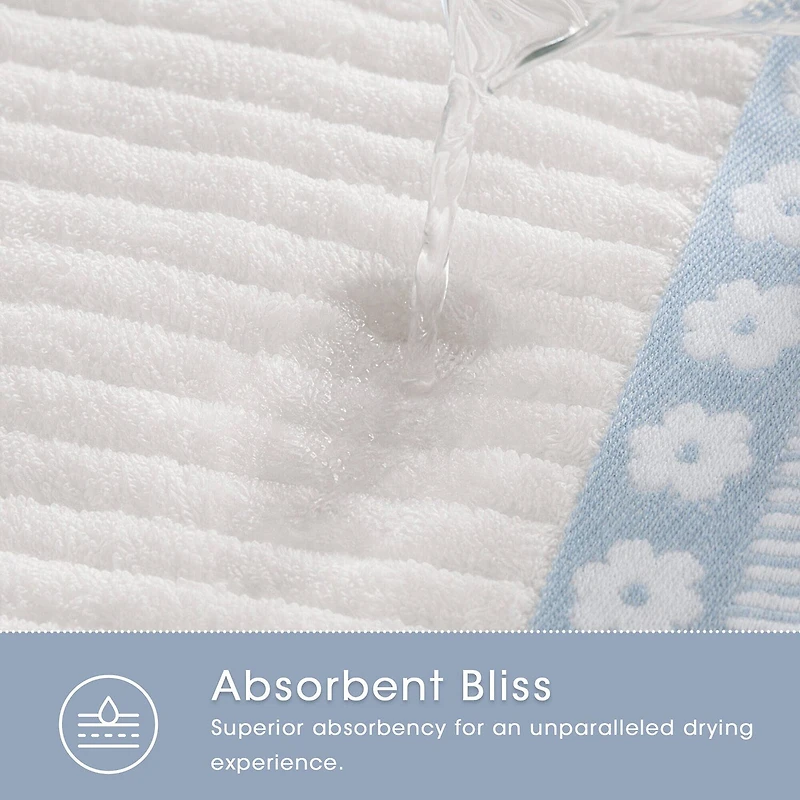 Intelligent Design Flora Rib 2-pc. Quick Dry Bath Towel Set