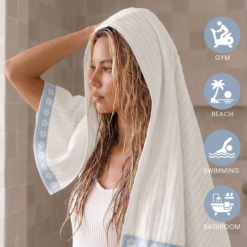 Intelligent Design Flora Rib 2-pc. Quick Dry Bath Towel Set