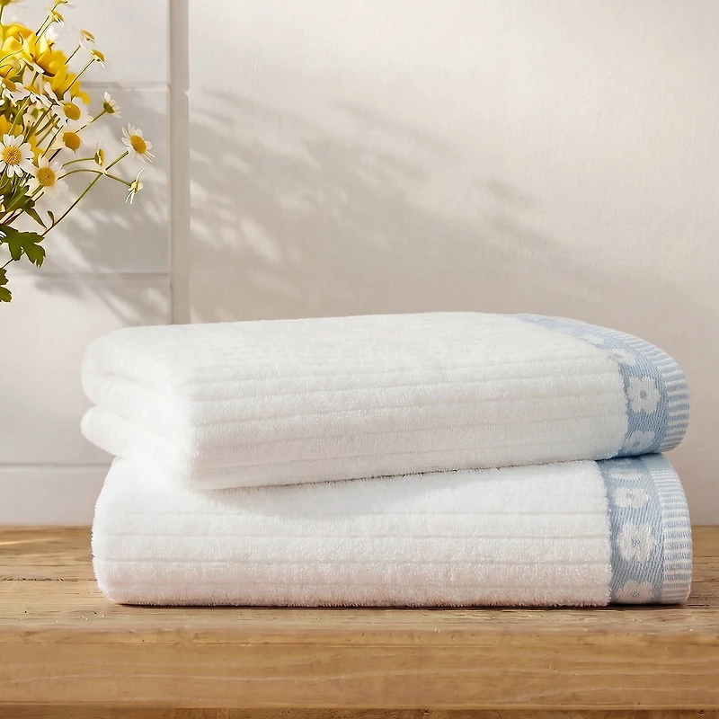 Intelligent Design Flora Rib 2-pc. Quick Dry Bath Towel Set