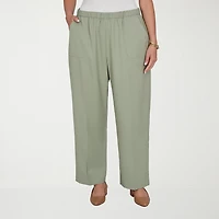 Alfred Dunner Inidigo Girls Womens Straight Mid Rise Pull-On Pant