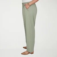 Alfred Dunner Inidigo Girls Womens Straight Mid Rise Pull-On Pant