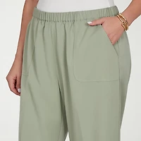 Alfred Dunner Inidigo Girls Womens Straight Mid Rise Pull-On Pant