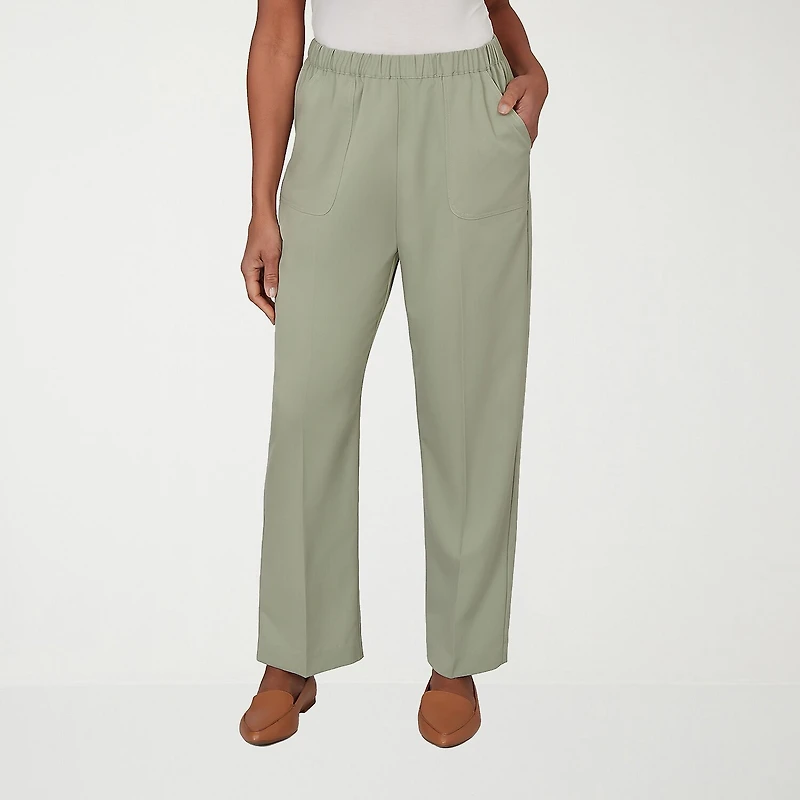 Alfred Dunner Indigo Girls Womens Mid Rise Pull-On Pant