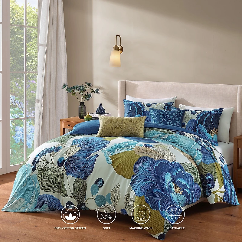 Bebejan Teal Tapestry 5-pc. Reversible Comforter Set