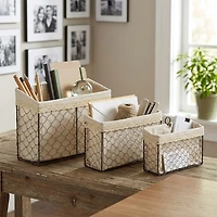 Cheungs Set Of 3 Lined Wire Organizer