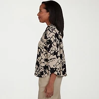 Alfred Dunner Womens 3/4 Sleeve Blouse