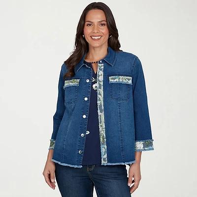 Alfred Dunner Indigo Girls Womens Denim Jacket