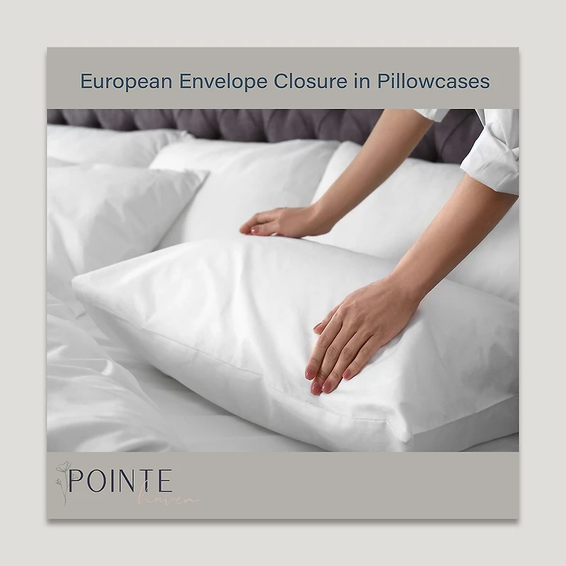 Pointehaven Long Staple Cotton Percale Double Line 300tc Sheet Set