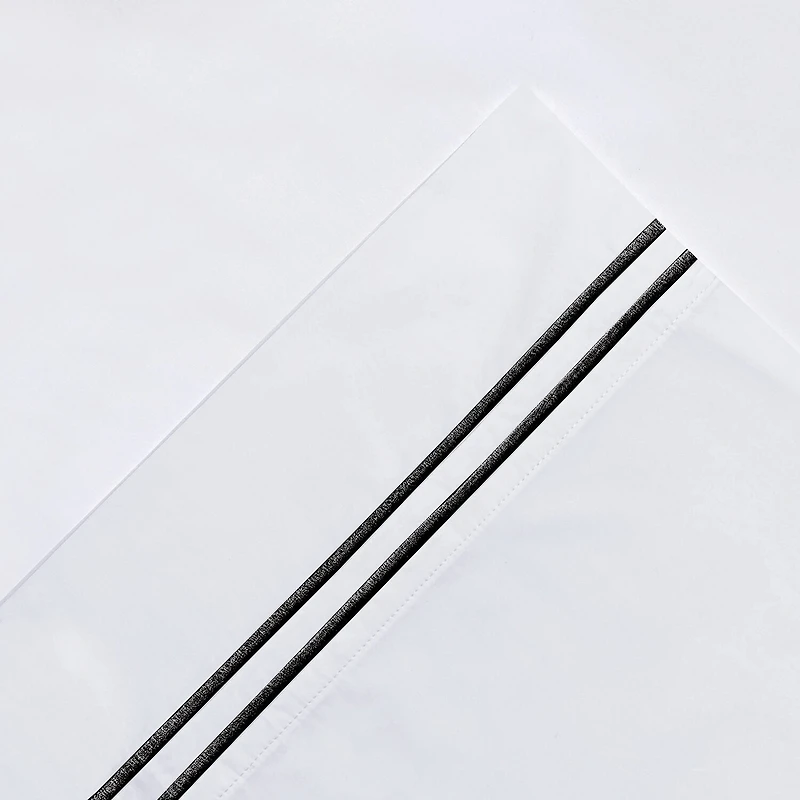 Pointehaven Long Staple Cotton Percale Double Line 300tc Sheet Set