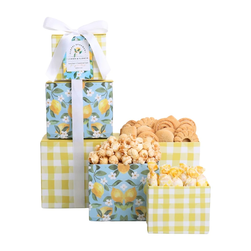 Alder Creek Lemon Twist 3-High Tower Food Set