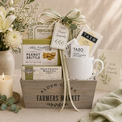 Alder Creek With Sympathy Serenity Tea Crate Food Set