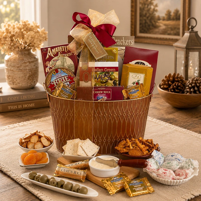 Alder Creek Lasting Impressions Gift Basket Food Set