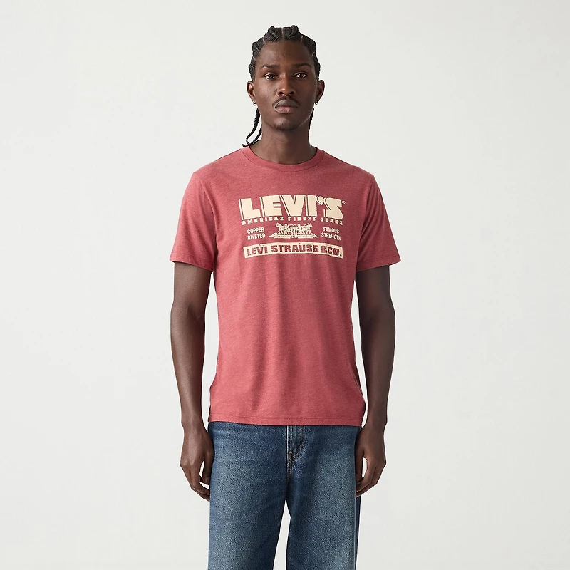 Levi's® Mens Crew Neck Short Sleeve Regular Fit Graphic T-Shirt