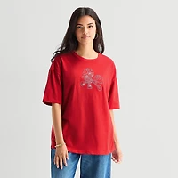 Strawberry Oversized Tee Womens Juniors Crew Neck Short Sleeve Shortcake Graphic T-Shirt