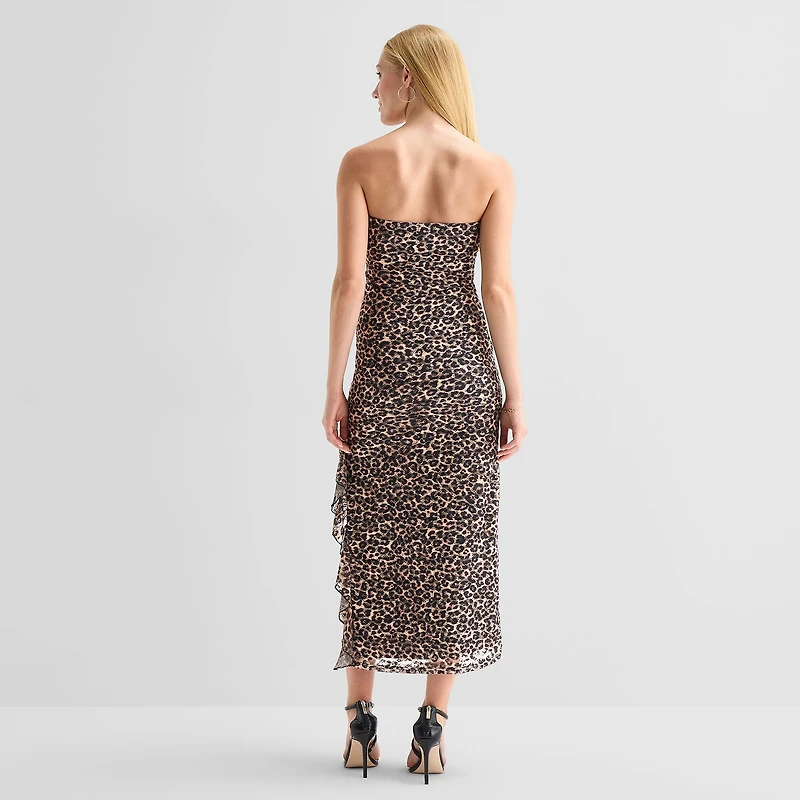 Forever 21 Womens Juniors Sleeveless Animal Bodycon Dress