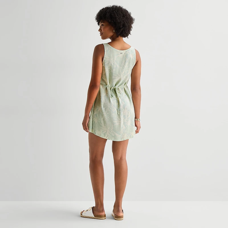 Hurley Womens Juniors Round Neck Sleeveless Sundress