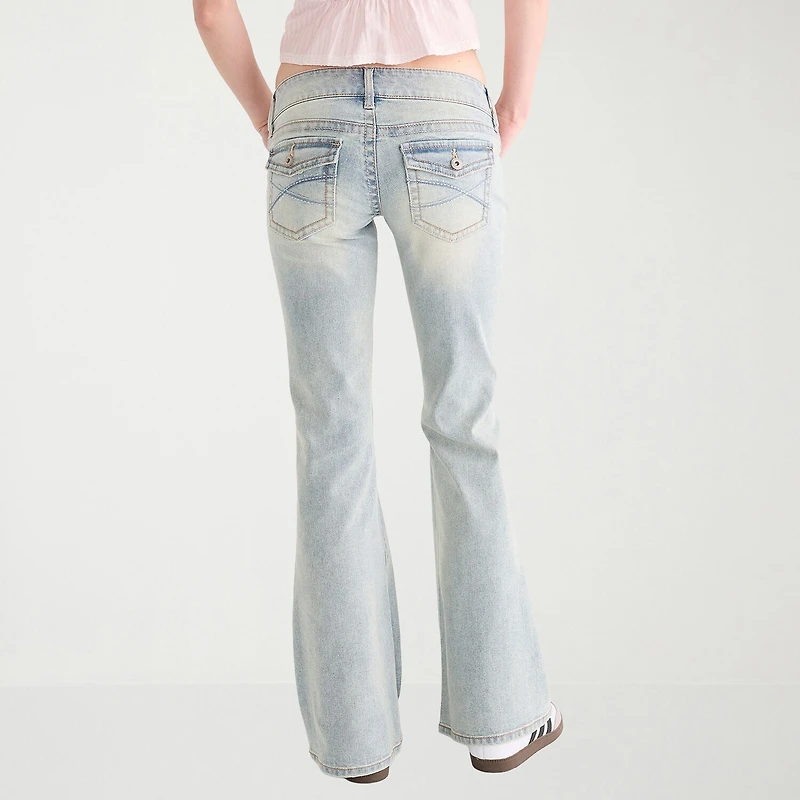 AEROPOSTALE Womens Juniors Low Rise Flare Leg Jean