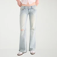 AEROPOSTALE Womens Juniors Low Rise Flare Leg Jean
