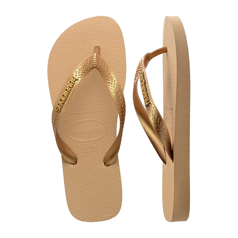 Havaianas® Womens Top Logo Metallic Flip-Flops