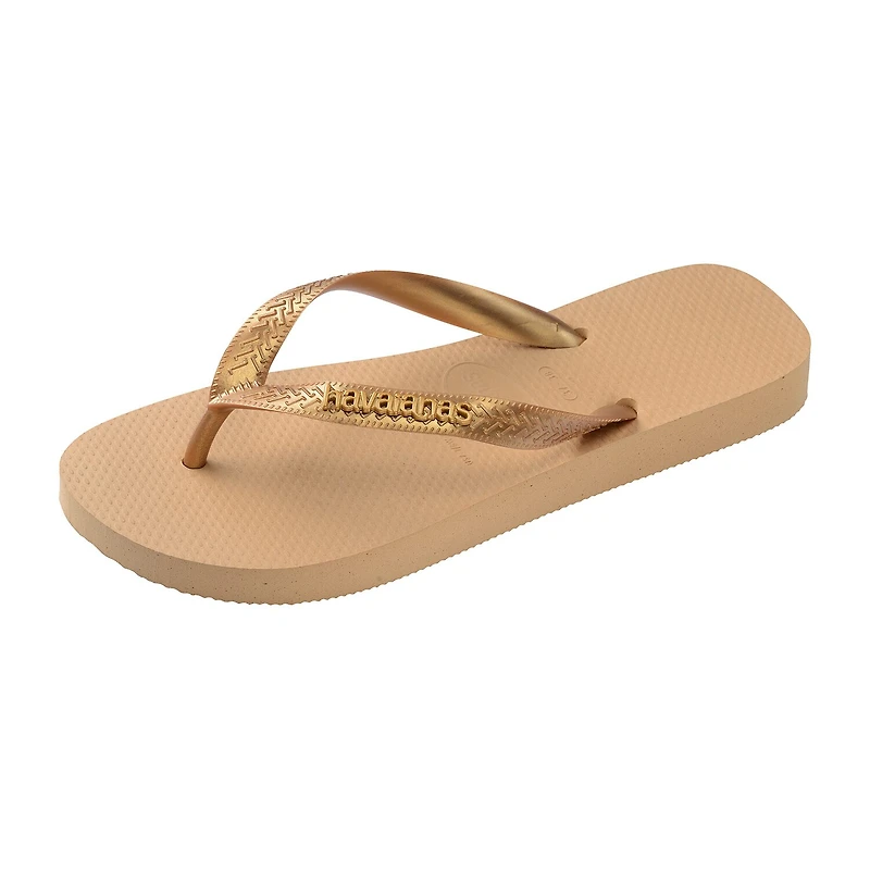 Havaianas® Womens Top Logo Metallic Flip-Flops