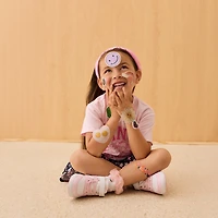 Okie Dokie Active Toddler & Little Girls Crew Neck Short Sleeve Regular Fit Graphic T-Shirt