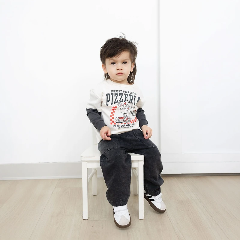 Grayson Little Toddler Boys Straight Relaxed Fit Pull-On Pant