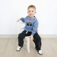 Grayson Little Toddler Boys Crew Neck Long Sleeve Hot Wheels Sweatshirt