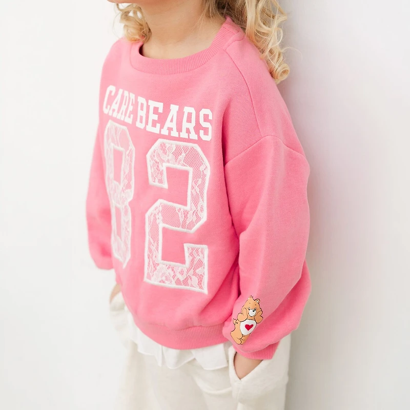 Grayson Little Toddler Girls Crew Neck Long Sleeve Care Bears Sweatshirt