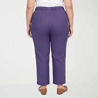 Alfred Dunner Grand Bazaar Womens Straight Mid Rise Pull-On Pant