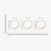 AEROPOSTALE Womens Glass 60mm Round Hoop Earrings