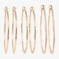 AEROPOSTALE Womens Crystal 1 Inch Circle Hoop Earrings