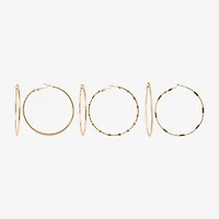 AEROPOSTALE Womens Crystal 1 Inch Circle Hoop Earrings