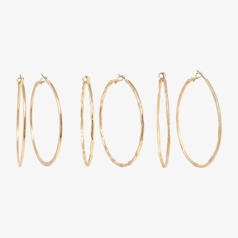 AEROPOSTALE Womens Crystal 1 Inch Circle Hoop Earrings