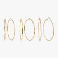 AEROPOSTALE Womens Crystal 1 Inch Circle Hoop Earrings