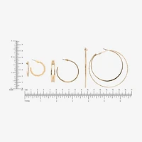 AEROPOSTALE Womens Glass 61mm Round Hoop Earrings