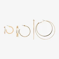 AEROPOSTALE Womens Glass 61mm Round Hoop Earrings