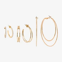 AEROPOSTALE Womens Glass 61mm Round Hoop Earrings