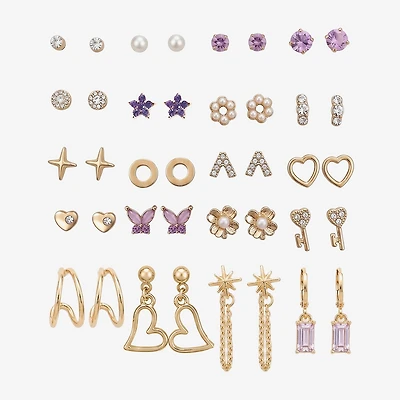 AEROPOSTALE Womens Crystal 9 Pair Earring Set
