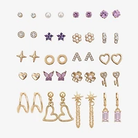 AEROPOSTALE Womens Crystal 9 Pair Earring Set