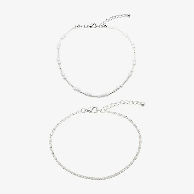 AEROPOSTALE Womens 9 Inch Curb Circle Ankle Bracelet