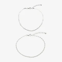 AEROPOSTALE Womens 9 Inch Curb Circle Ankle Bracelet