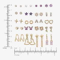 AEROPOSTALE Womens Crystal 9 Pair Earring Set