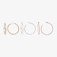 AEROPOSTALE Womens Glass 50.1mm Round Hoop Earrings