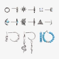 AEROPOSTALE Womens Crystal 9 Pair Earring Set