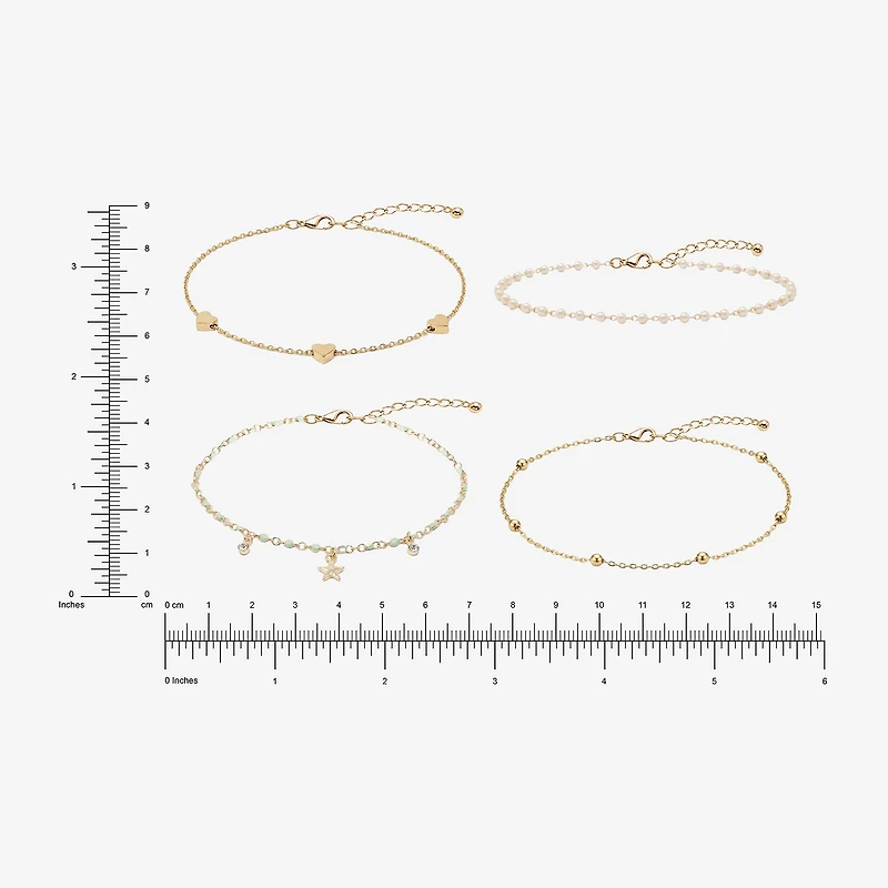 AEROPOSTALE Womens 4-pc. Glass Bracelet Set