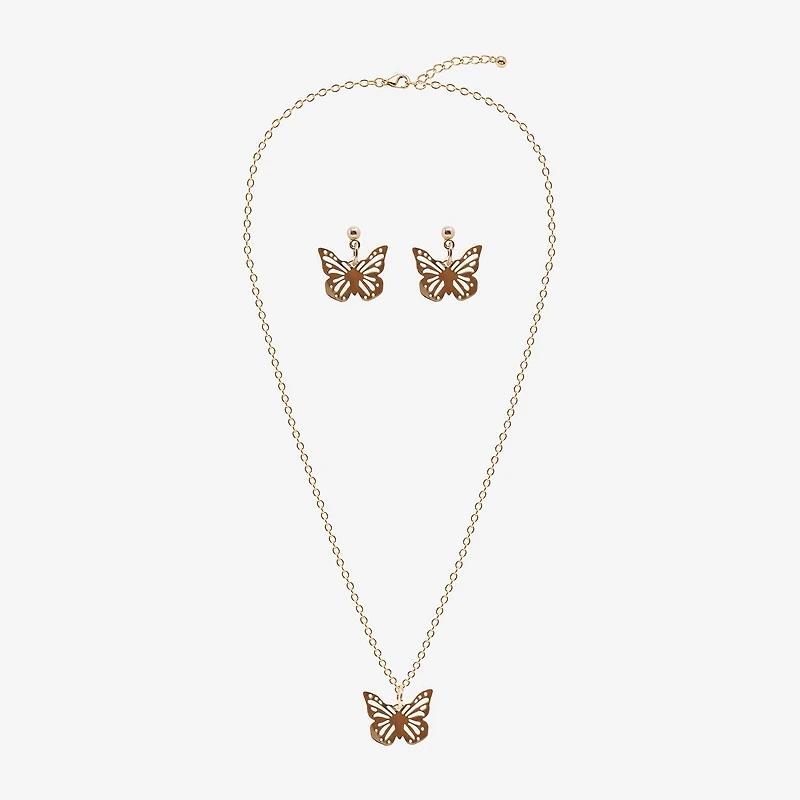 AEROPOSTALE Womens Butterfly 2-pc. Necklace Set