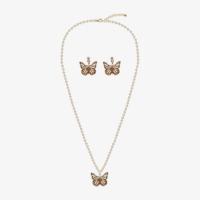 AEROPOSTALE Womens Butterfly 2-pc. Necklace Set