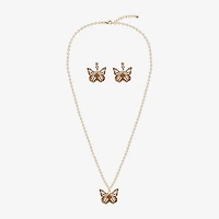 AEROPOSTALE Womens Butterfly 2-pc. Necklace Set