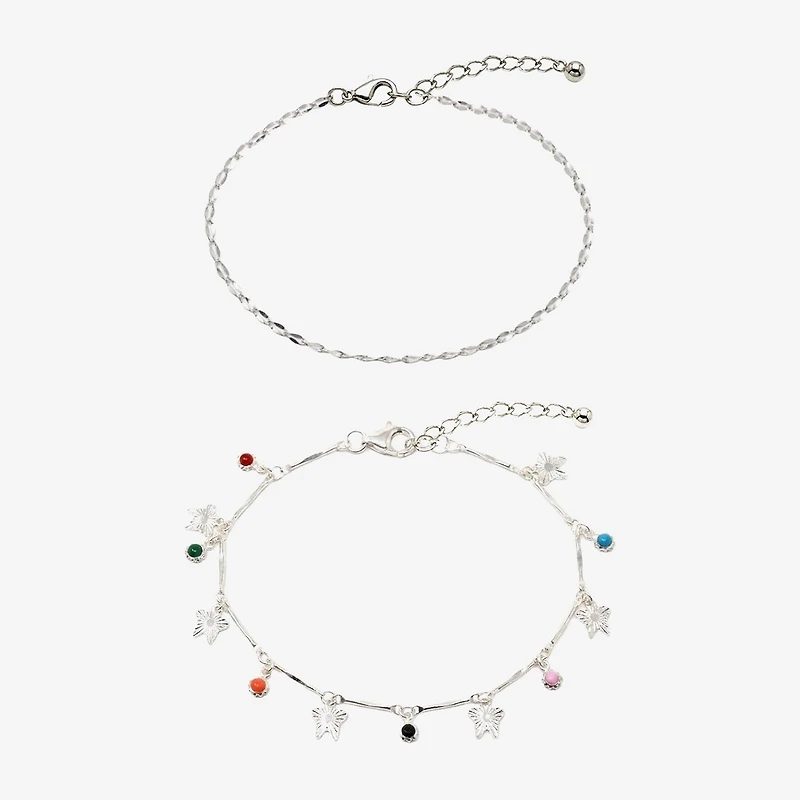 AEROPOSTALE Delicates Womens 9 Inch Solid Bead Ankle Bracelet